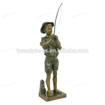 2019 New design custom life size bronze little boy statue copper casting children sculptures for decoration